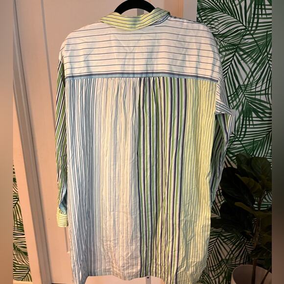 Anthropologie Maeve Alix Striped Oversized Shirt Size small - Picture 6 of 8
